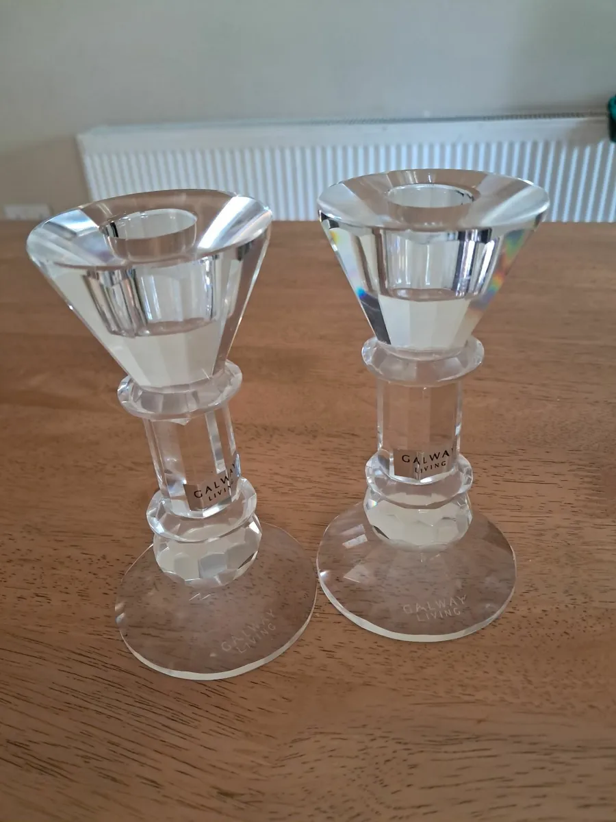 Galway crystal candlestick holders - Image 4