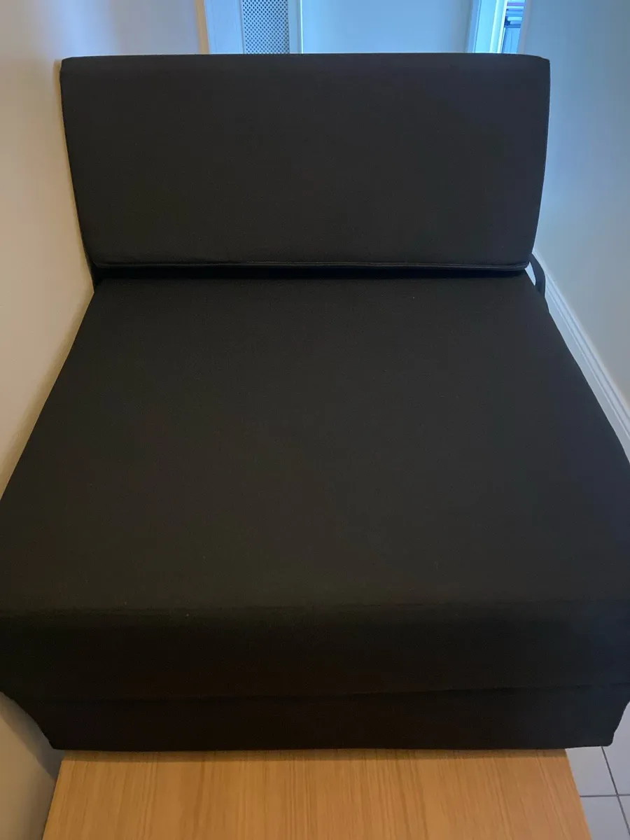 Kaikoo single folding chair bed - black - Image 1