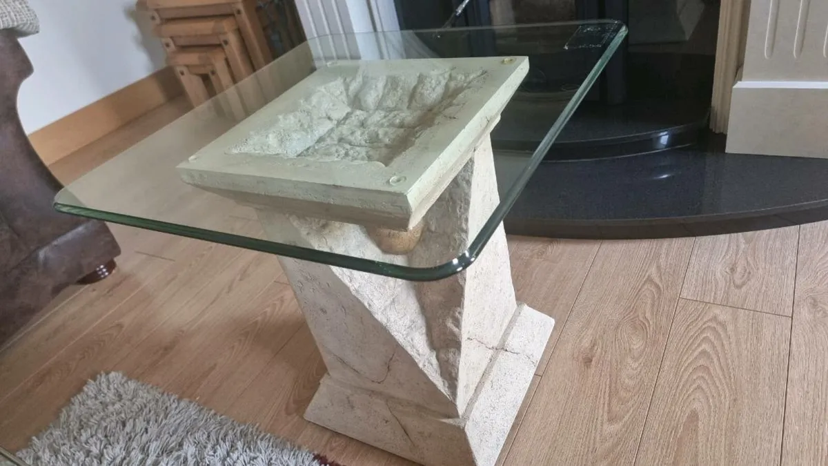 Glass Coffee and Corner Table - Image 3