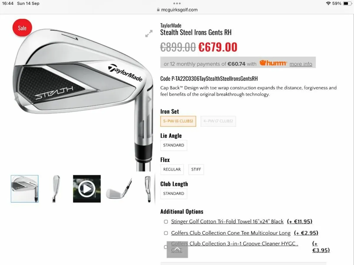STEALTH Irons (5-SW) 7 Clubs - Image 2