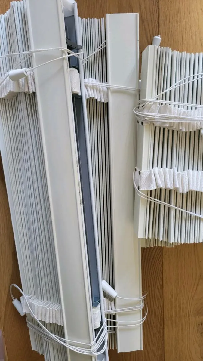 Cream wooden blinds