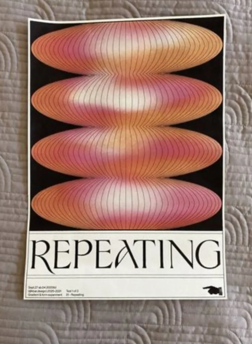 Repeating - Cool Print - Unframed - Image 1