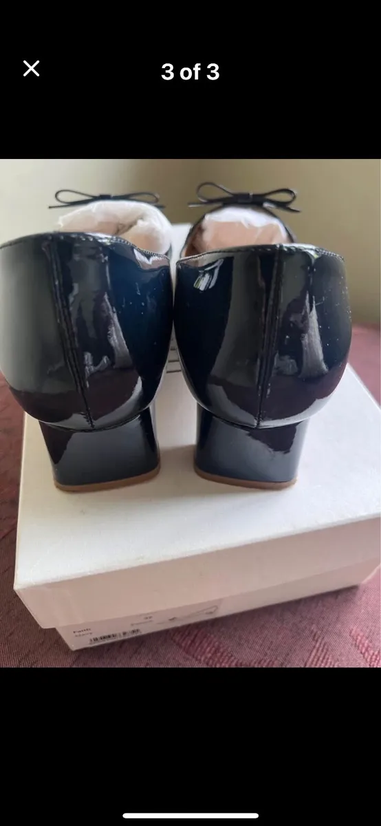 LK Bennet navy Patent shoes - Image 2