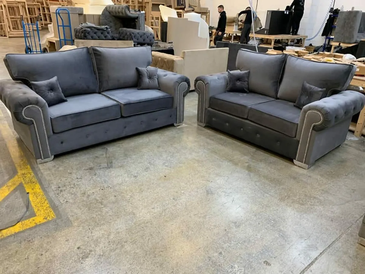 Plush velvet Olympia Sofas - Image 4