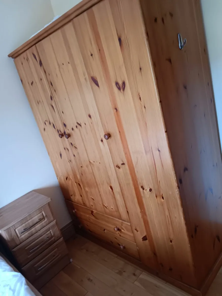 Large pine wardrobe - Image 1