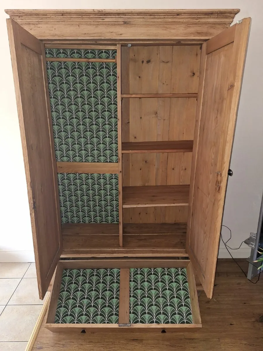 Victorian Pine Wardrobe - Image 2