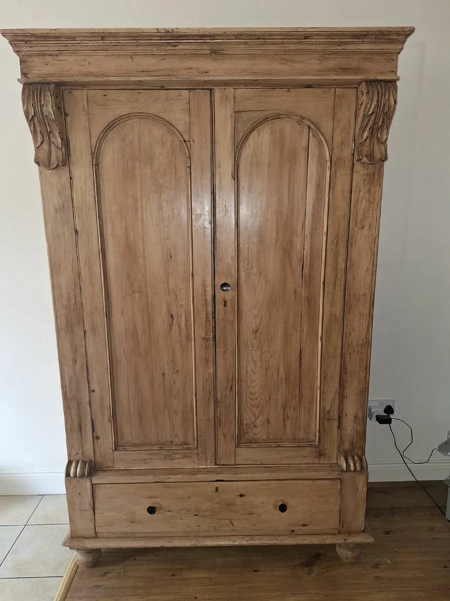 Victorian Pine Wardrobe - Image 1