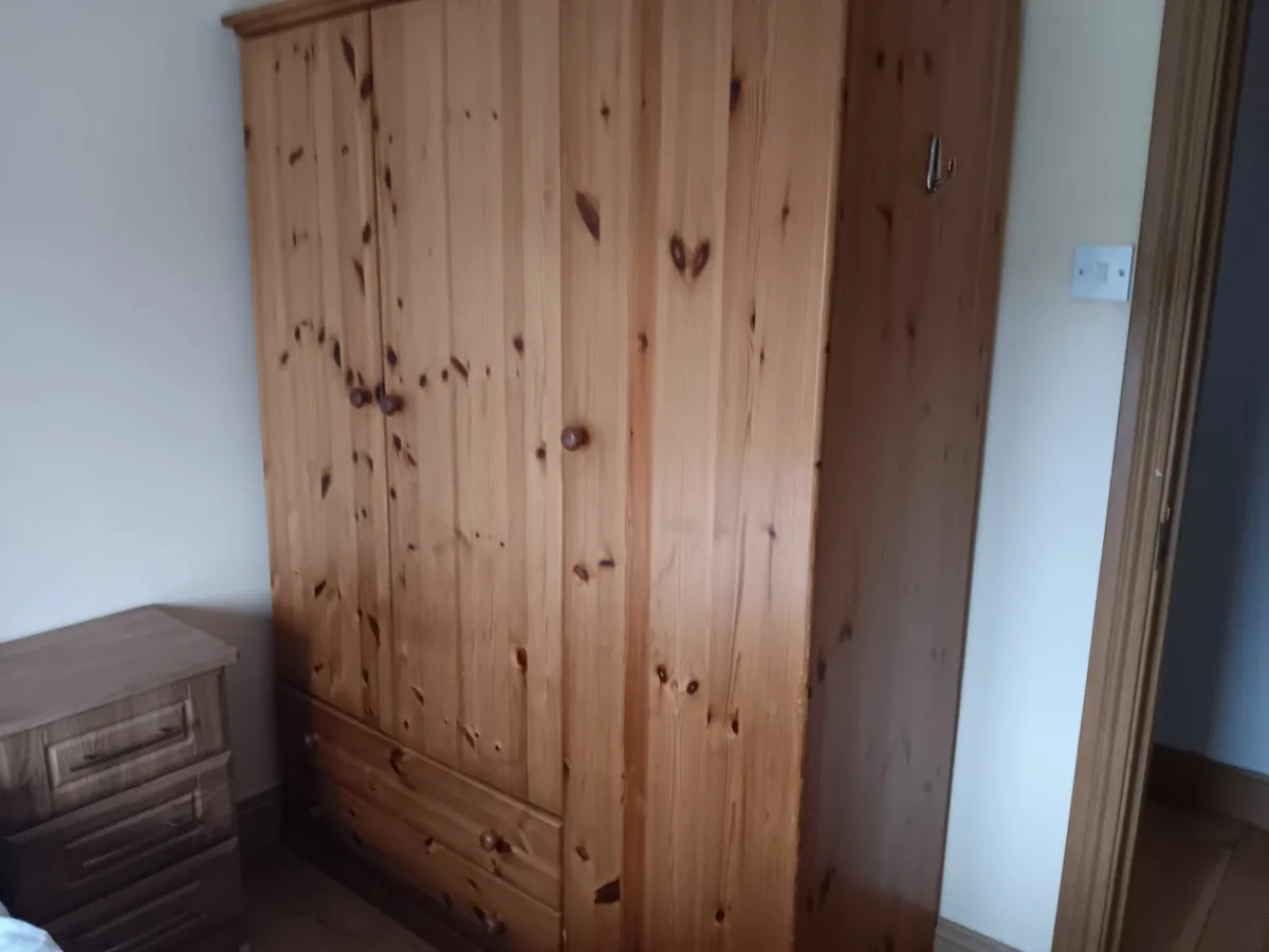 Large pine wardrobe - Image 2