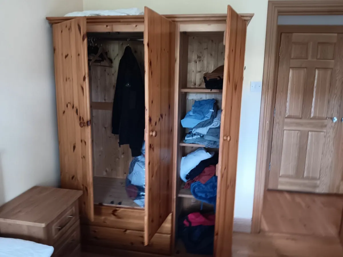 Large pine wardrobe - Image 3