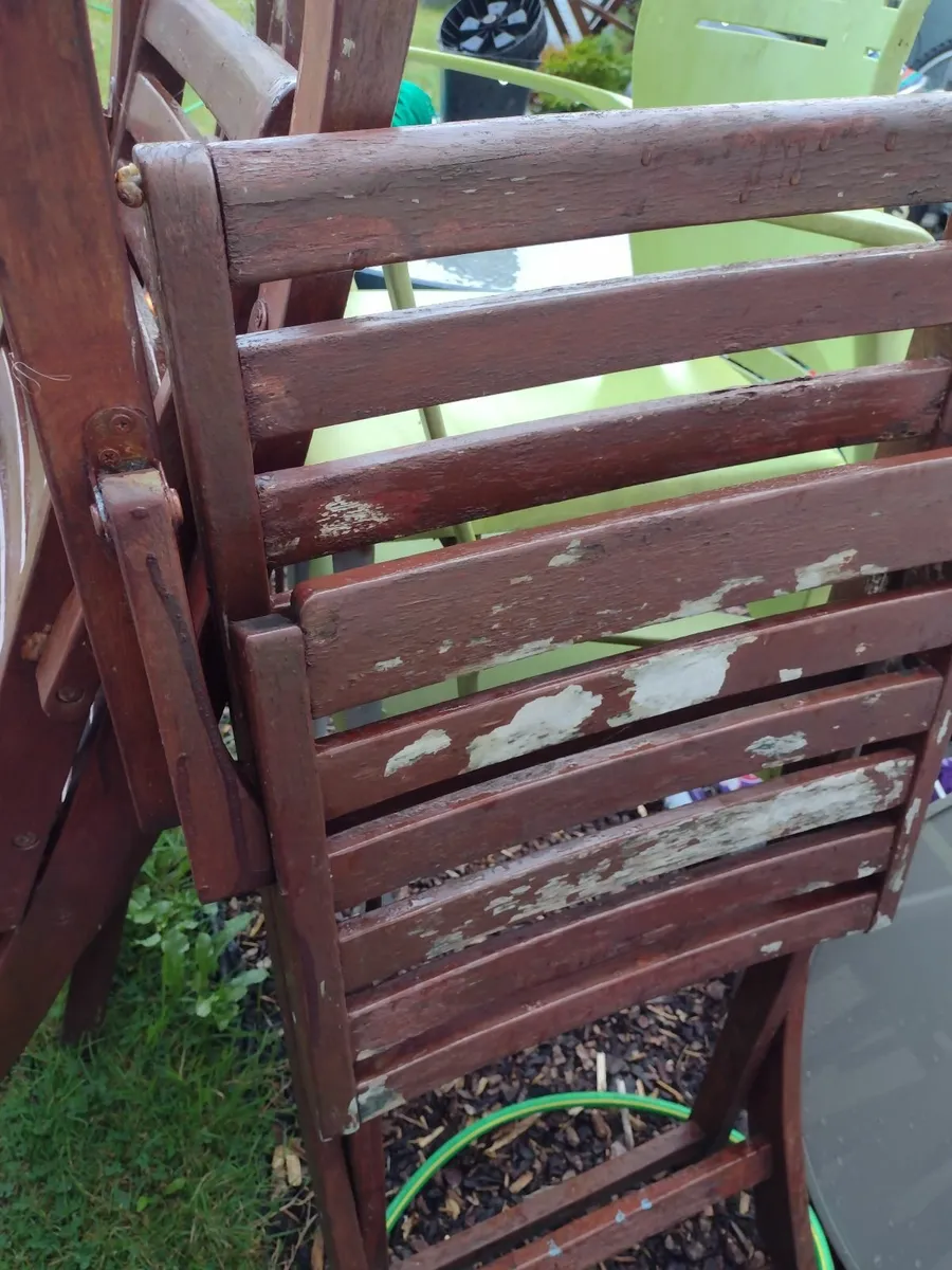 Heavy Solid wood garden/patio chairs - Image 3