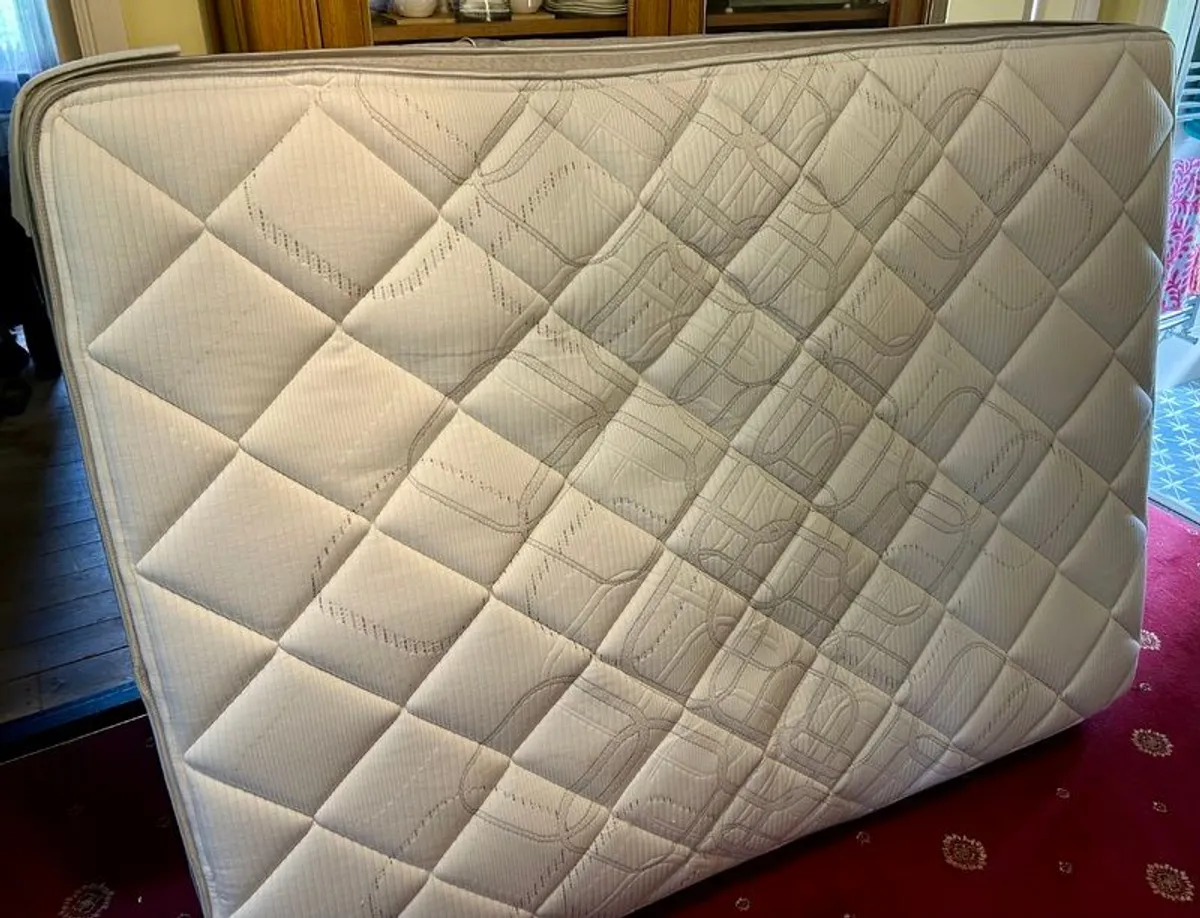 Sealy Allegro King Size Mattress and Base less than 1 year old was 1700 - Image 1