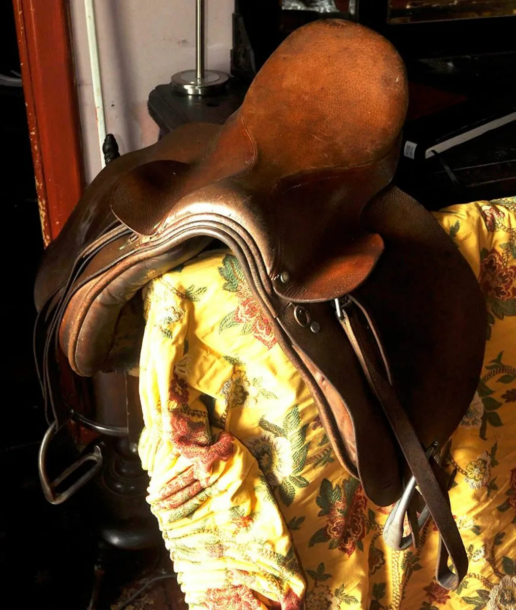 2 Vintage Leather Riding Saddles Equestrian - Image 1