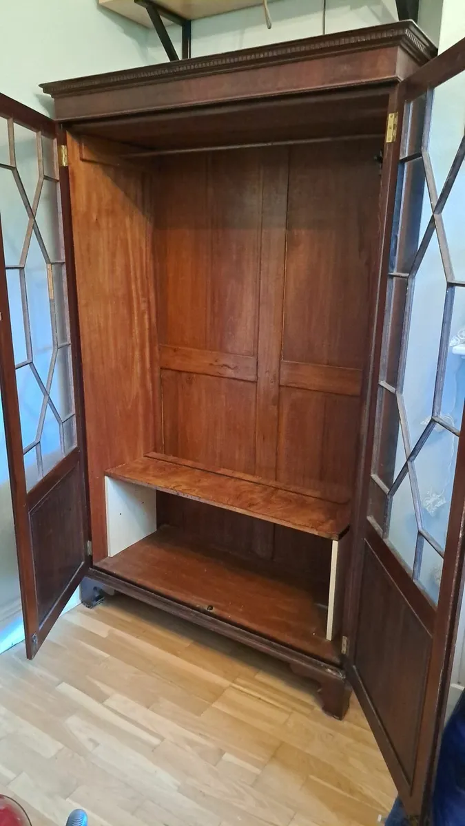Antique Astragal Glazed double wardrobe - Image 2