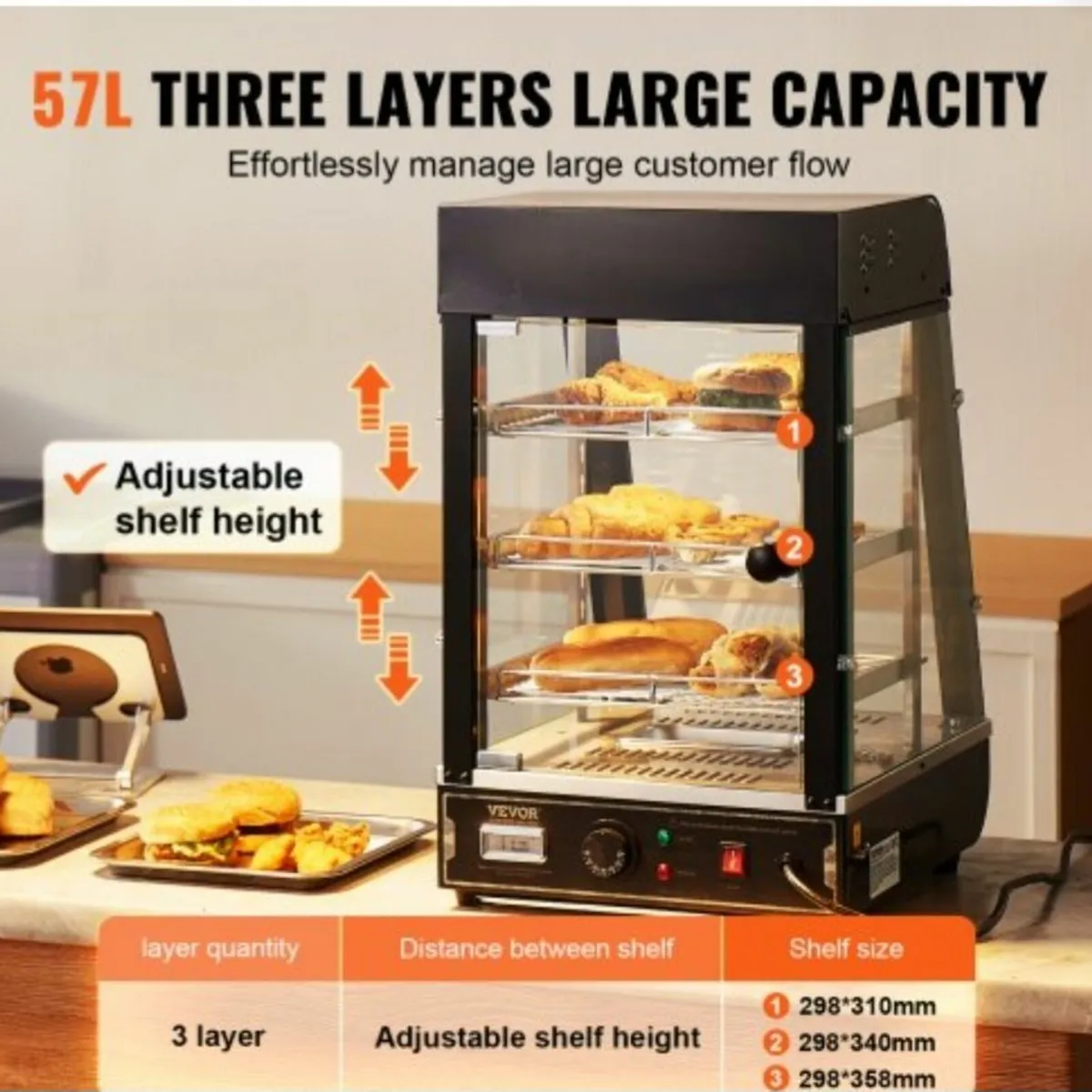 3-Tier Food Warmer Display – never used. - Image 1