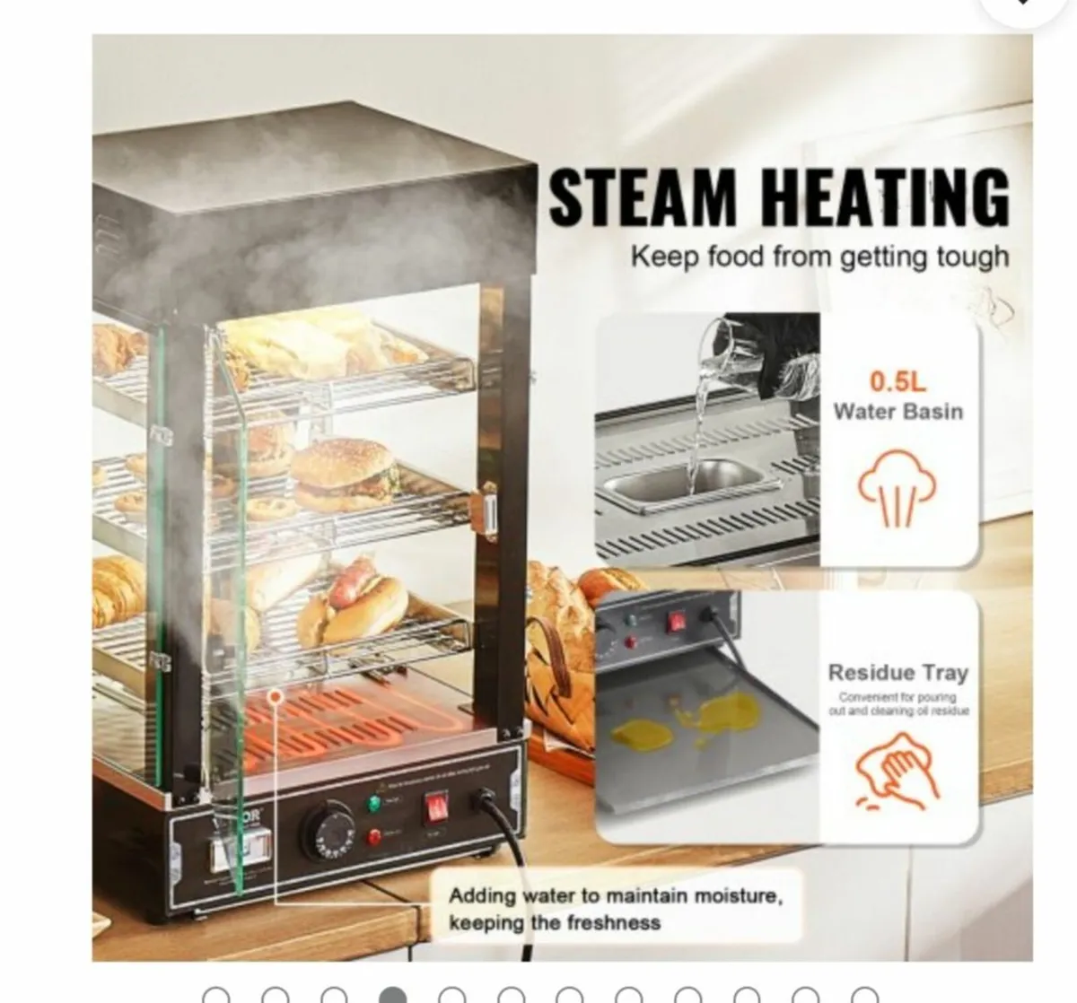 3-Tier Food Warmer Display – never used. - Image 2