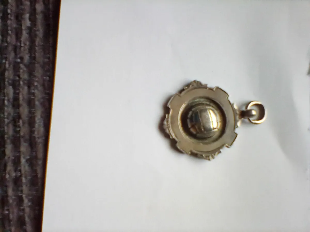 Vintage football medal silver - Image 1