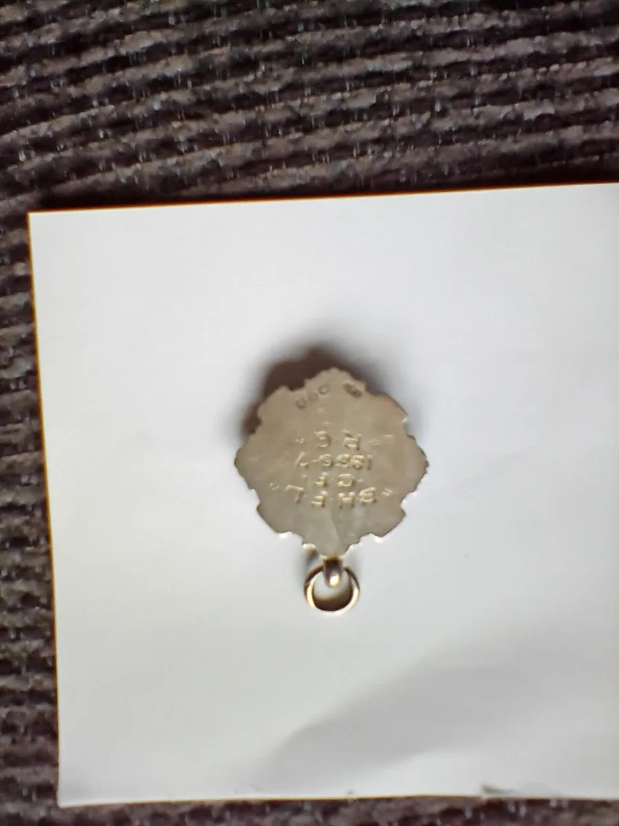 Vintage football medal silver - Image 3
