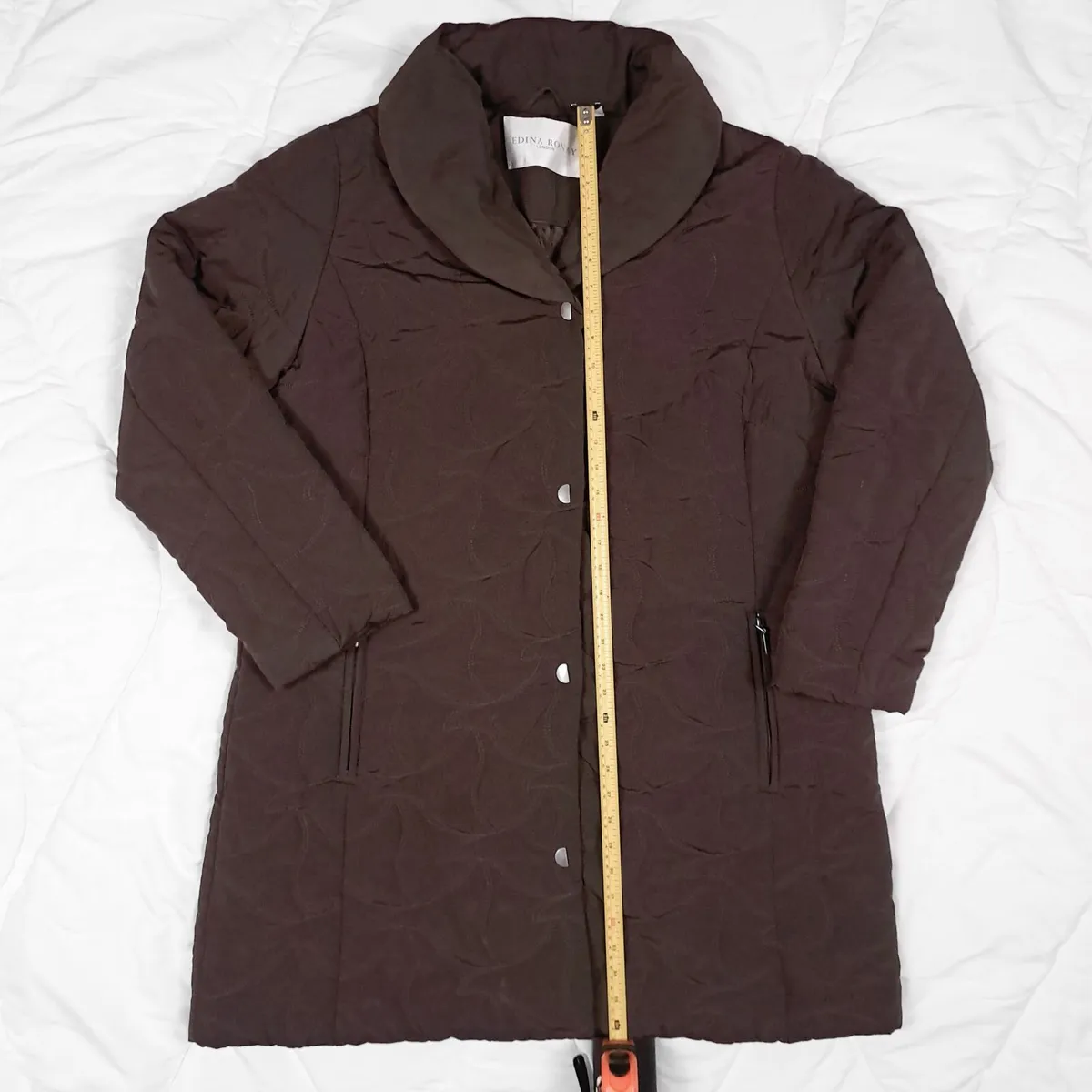 Edina Ronay Chocolate Brown Quilted Jacket 20UK - Image 4