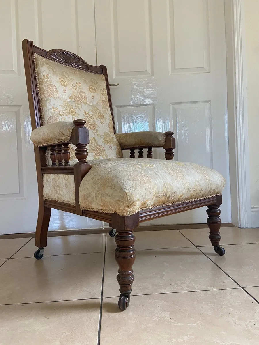 Victorian library chair - Image 3