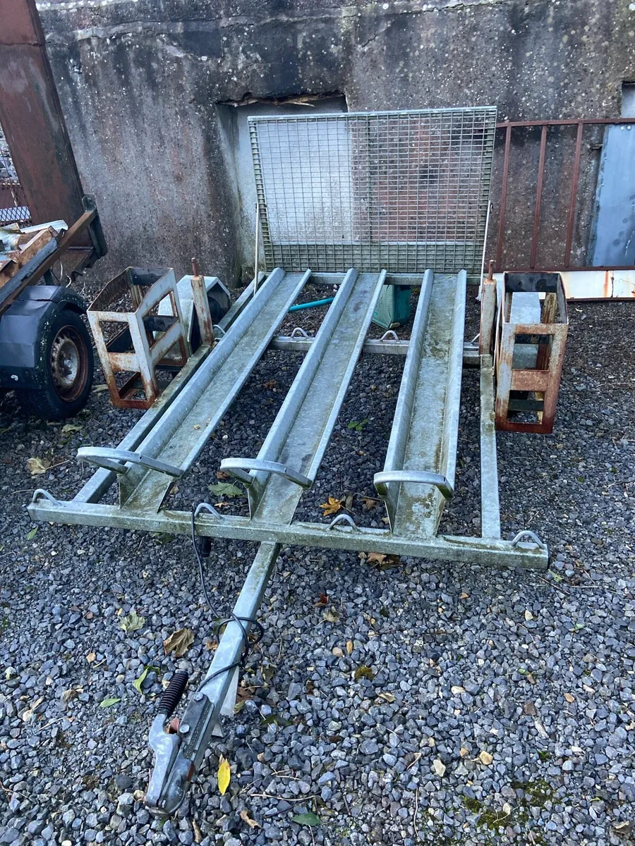 Galvanised 3 bike trailer - Image 1