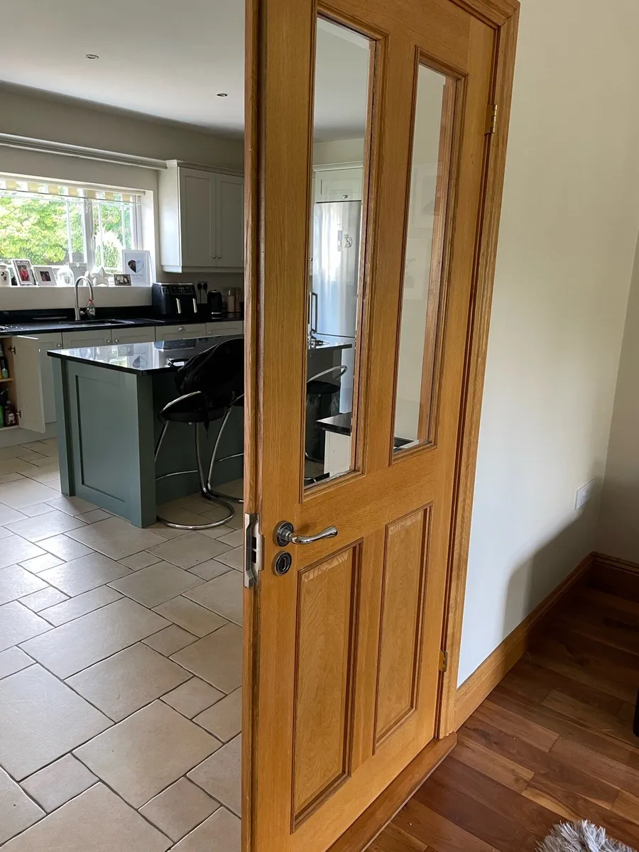 Oak glass double interior doors - Image 4