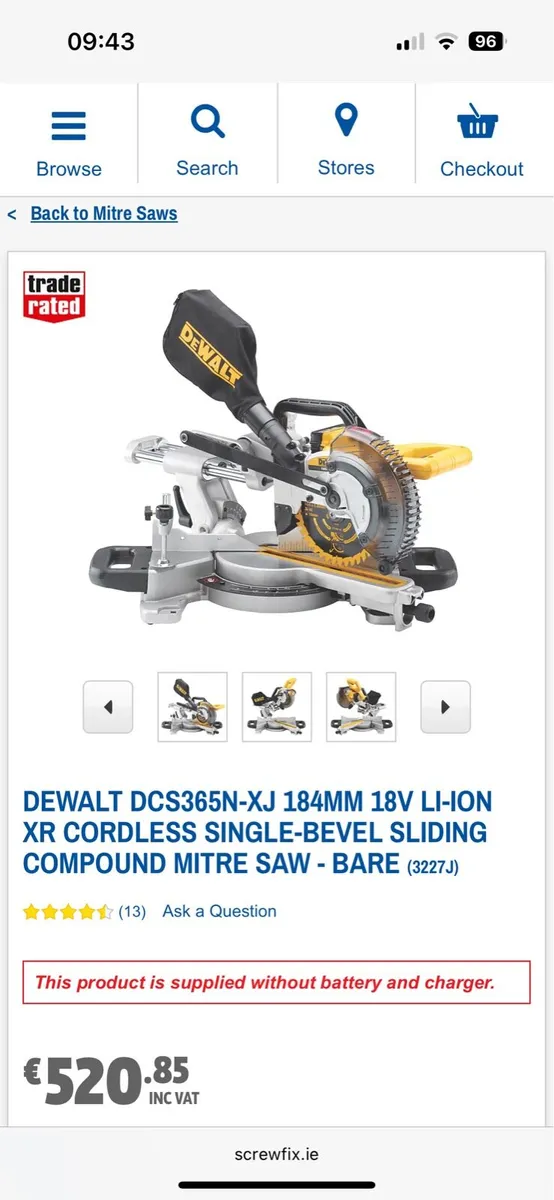 Dewalt table saw 18V - Image 3