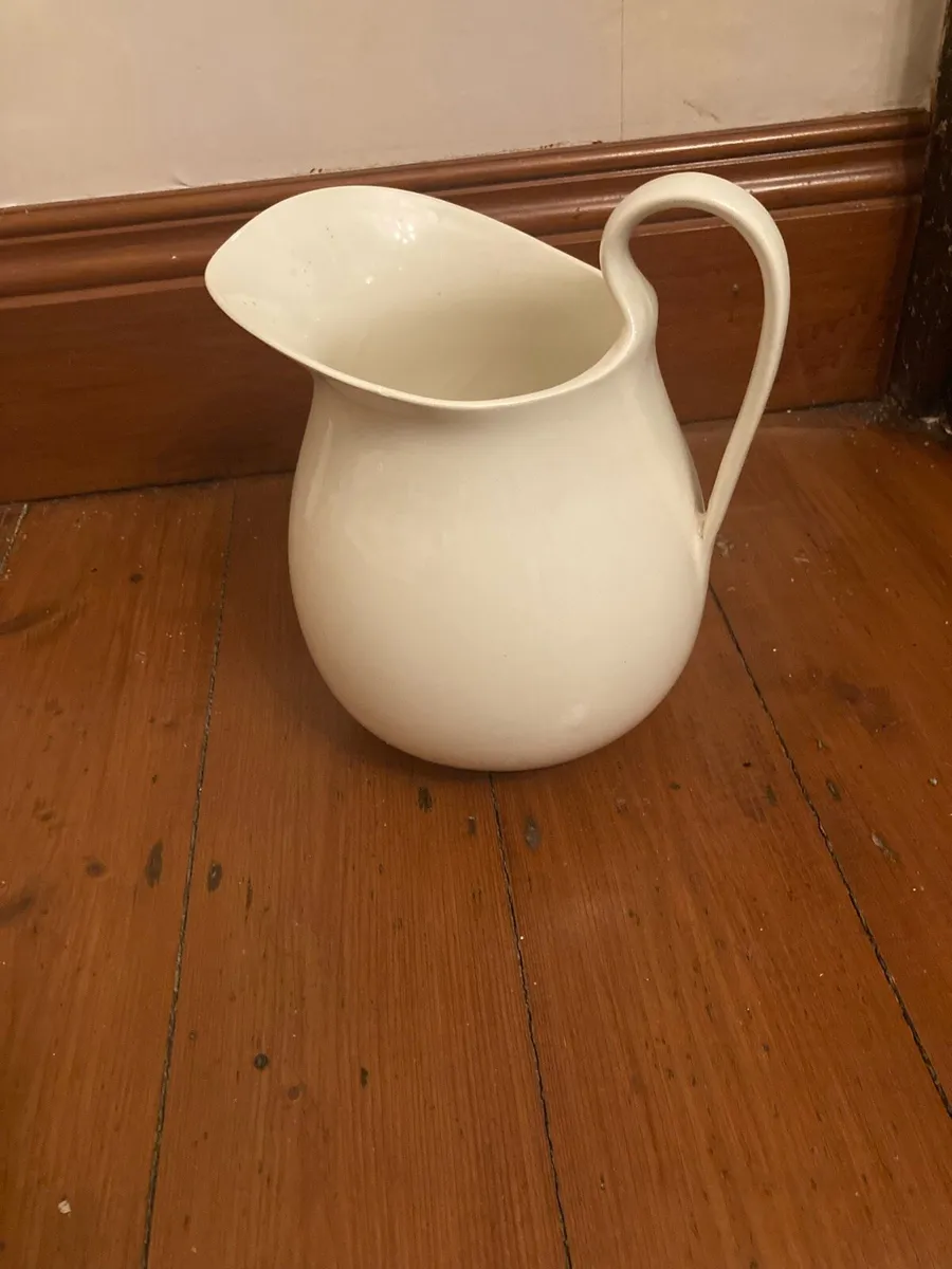 White Jug and Bowl - Image 1