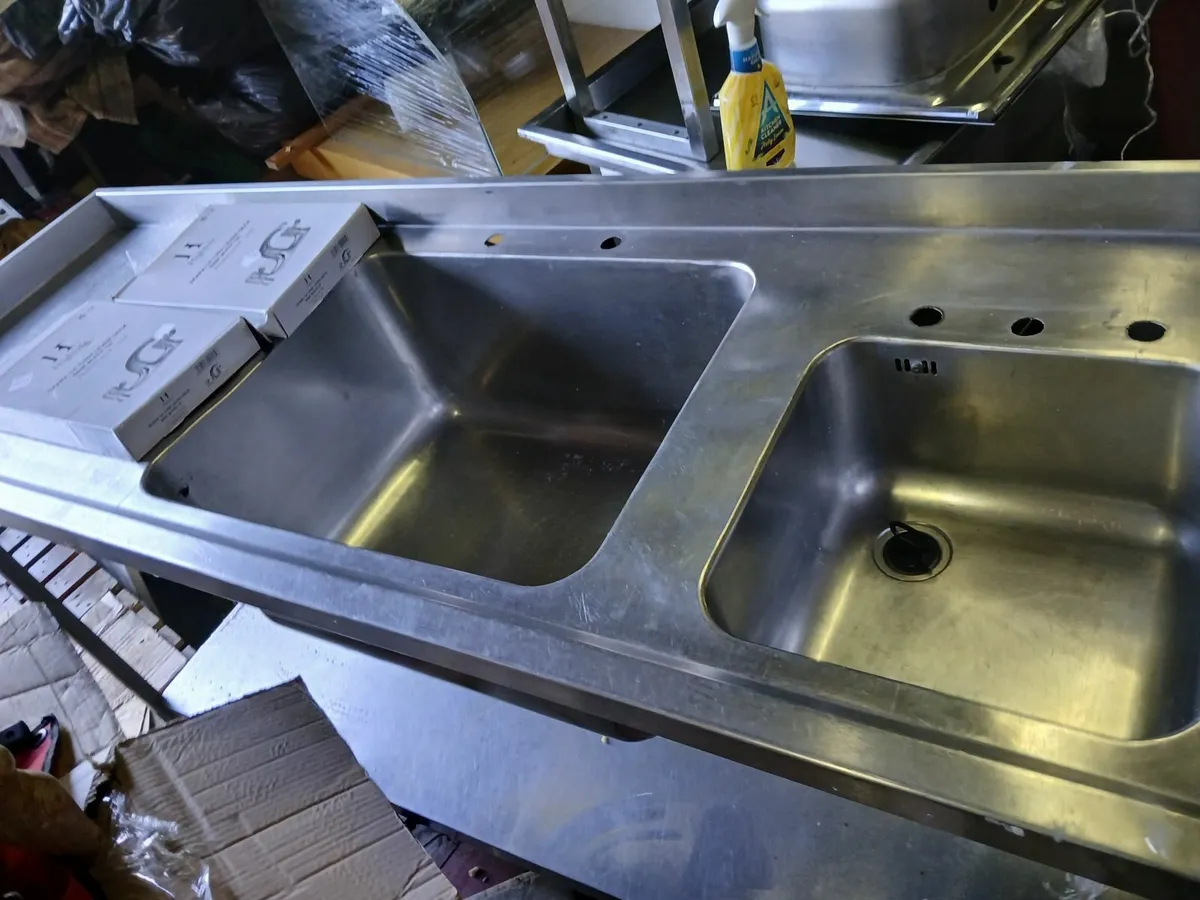 Staneless steel cabbinet double sink unit - Image 2