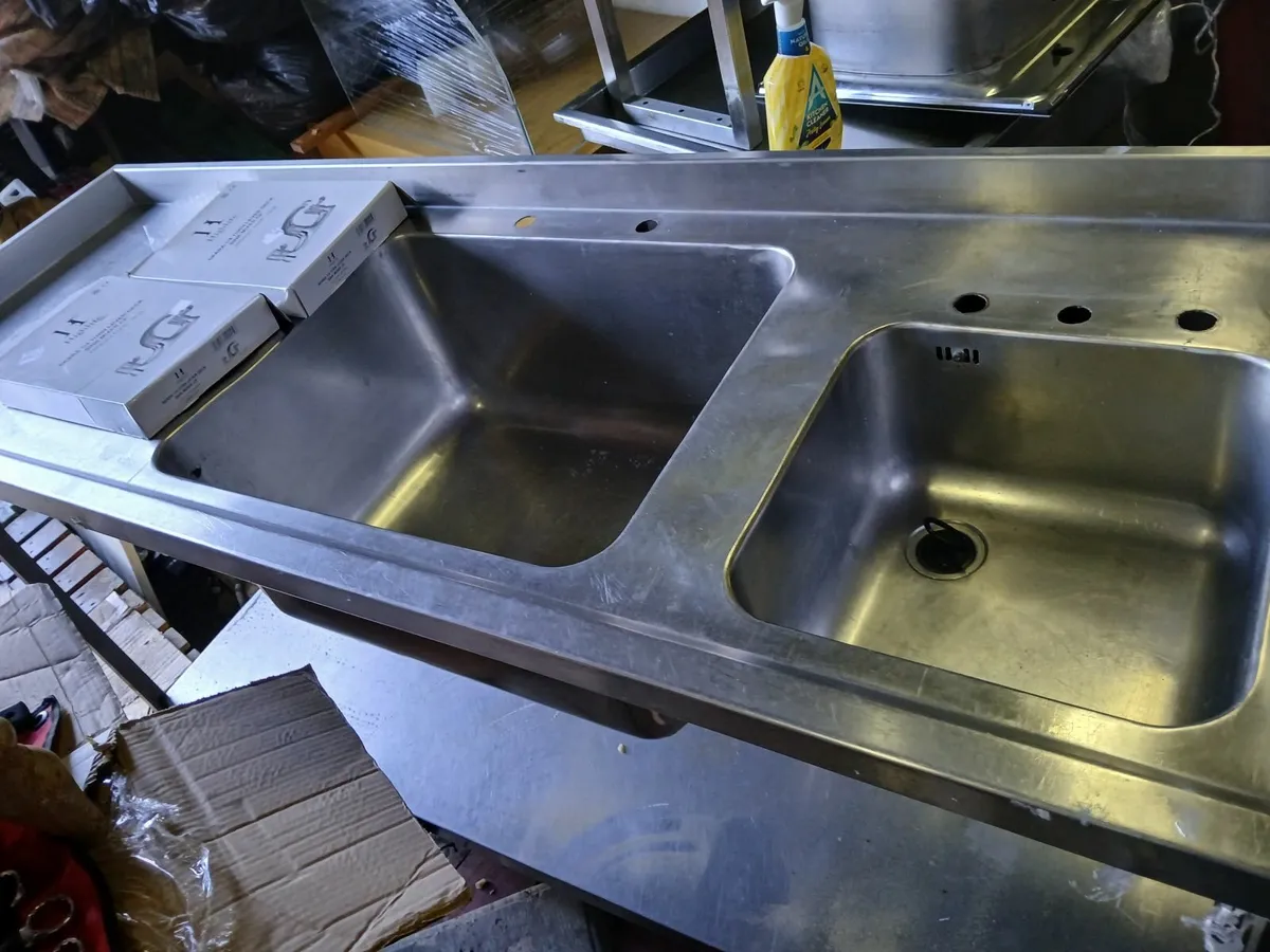 Staneless steel cabbinet double sink unit - Image 3