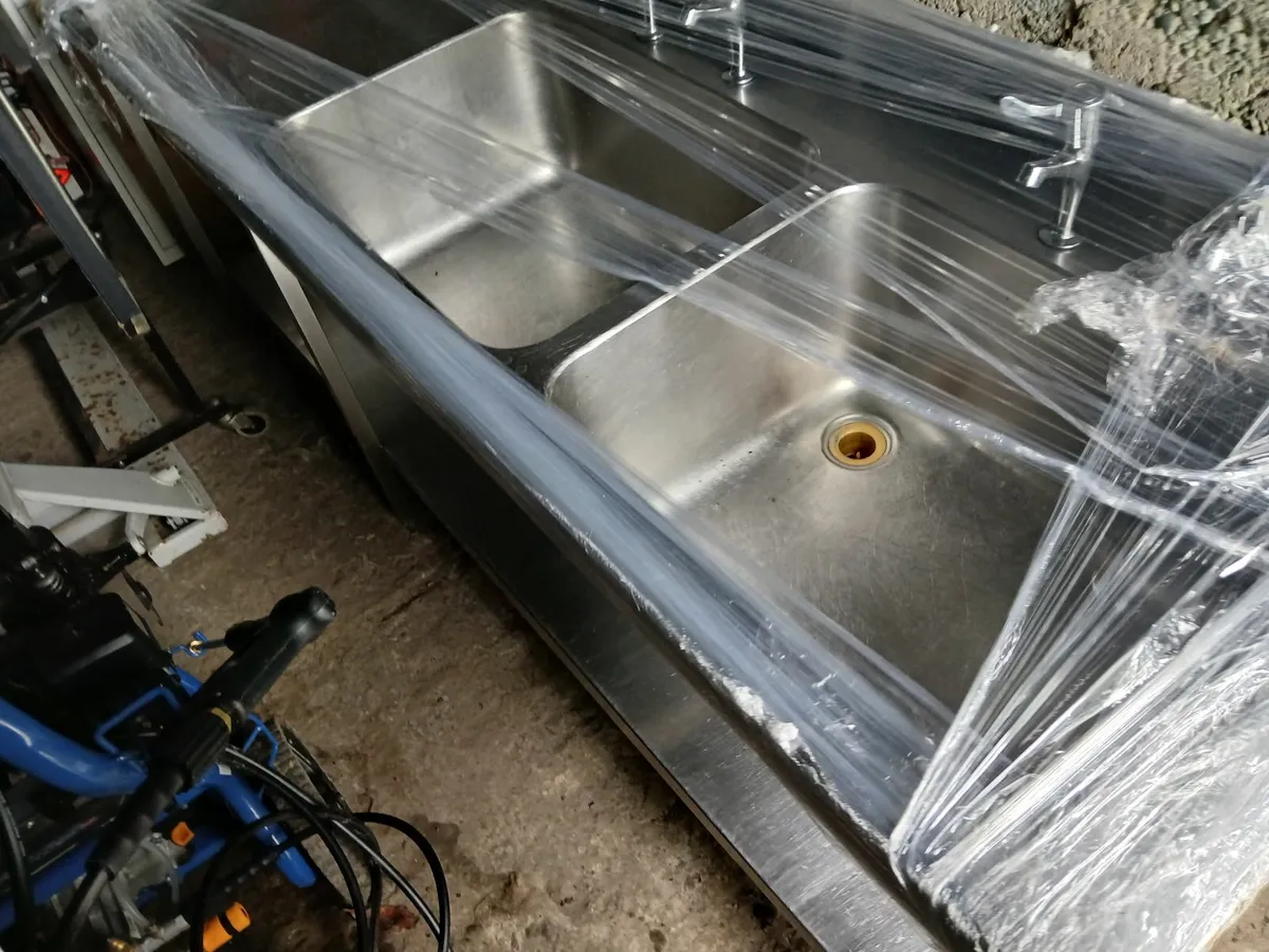 Staneless steel cabbinet double sink unit - Image 2