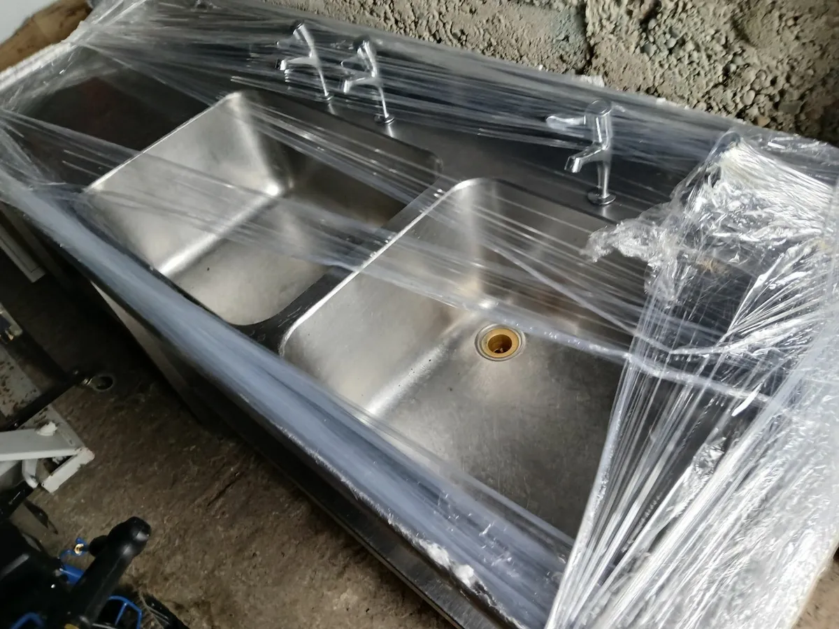 Staneless steel cabbinet double sink unit - Image 3