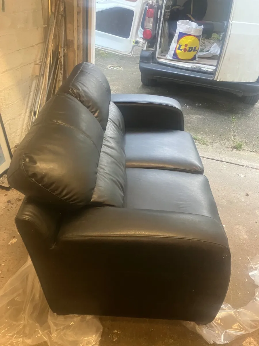 Sofa 2 seater leatherette sofa - Image 1