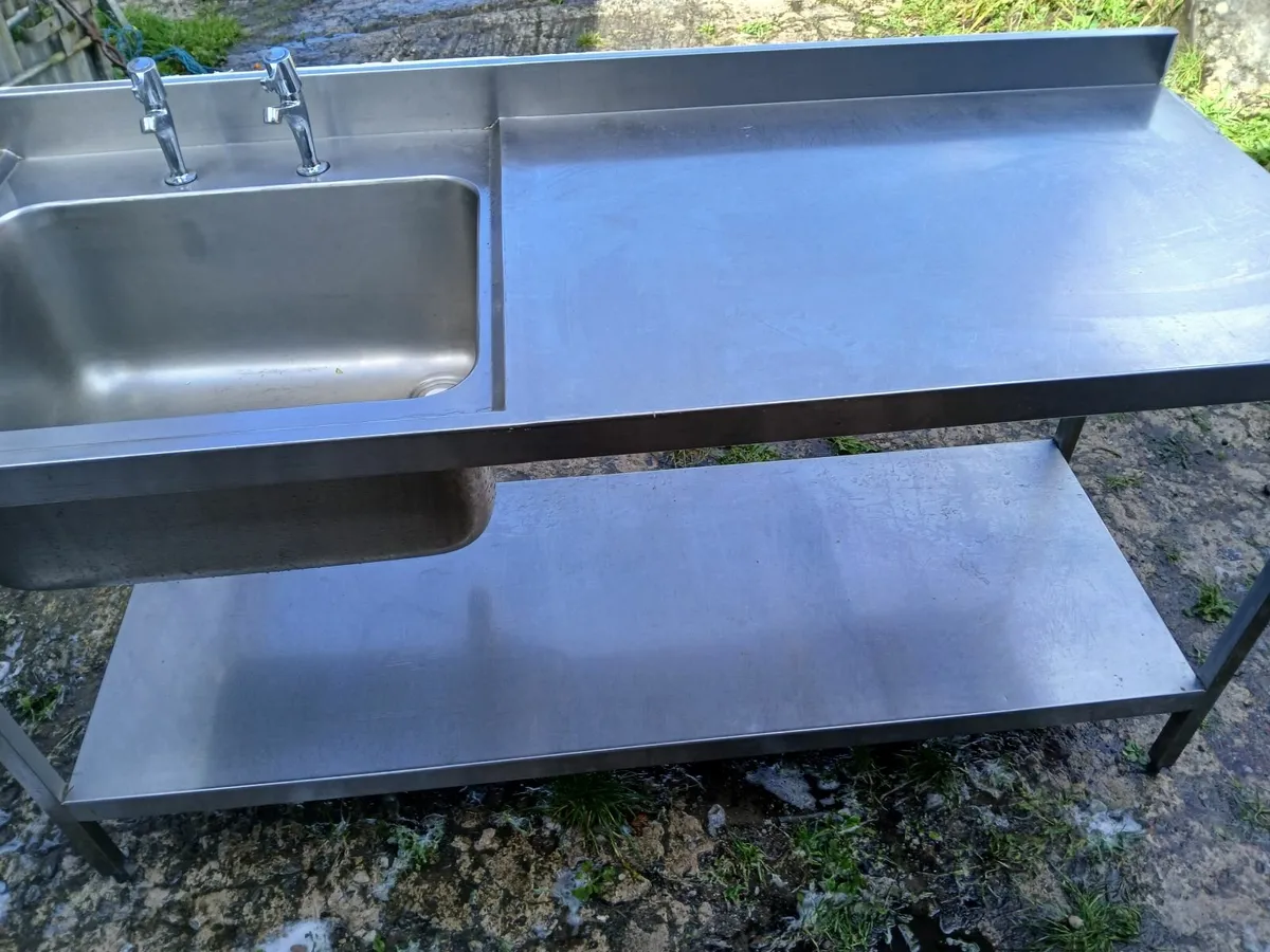 Stainless steel cabbinet sink unit complete - Image 1