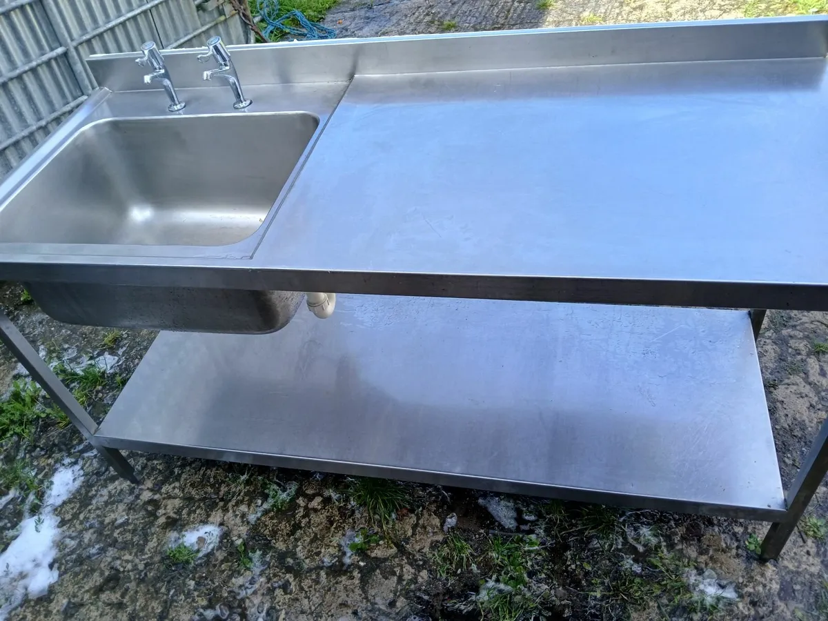 Stainless steel cabbinet sink unit complete - Image 2