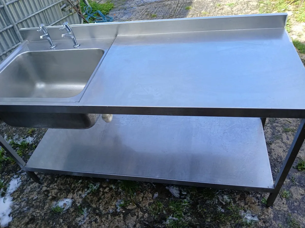 Stainless steel cabbinet sink unit complete - Image 3