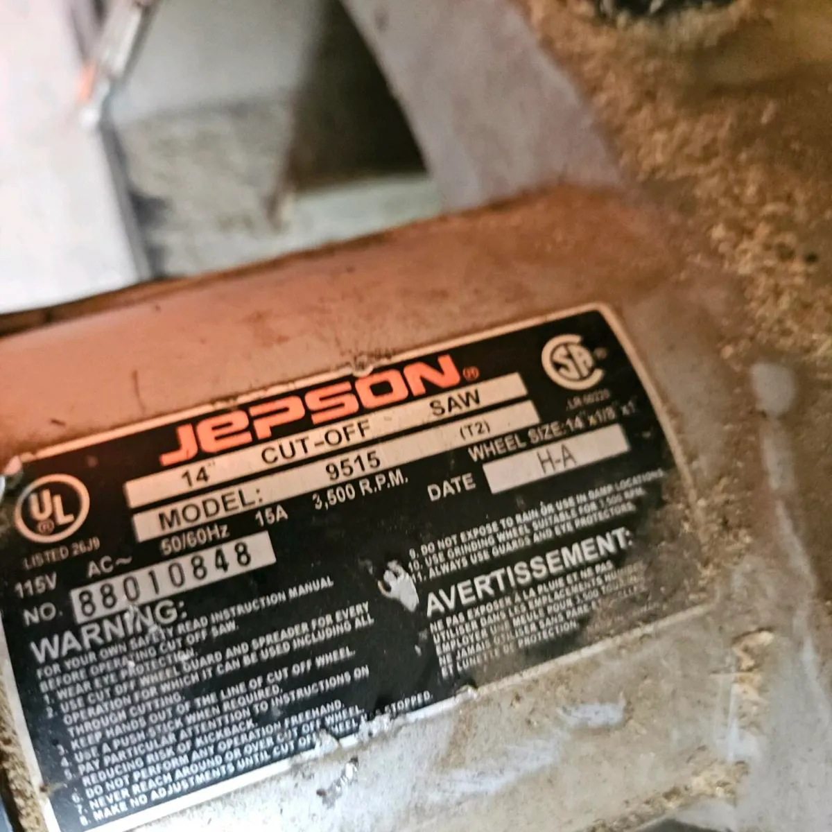 Jepson 110v metal cut off saw - Image 2