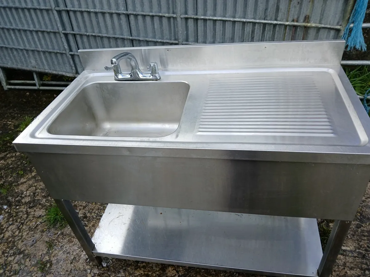 Stainless steel cabbinet sink unit complete - Image 3