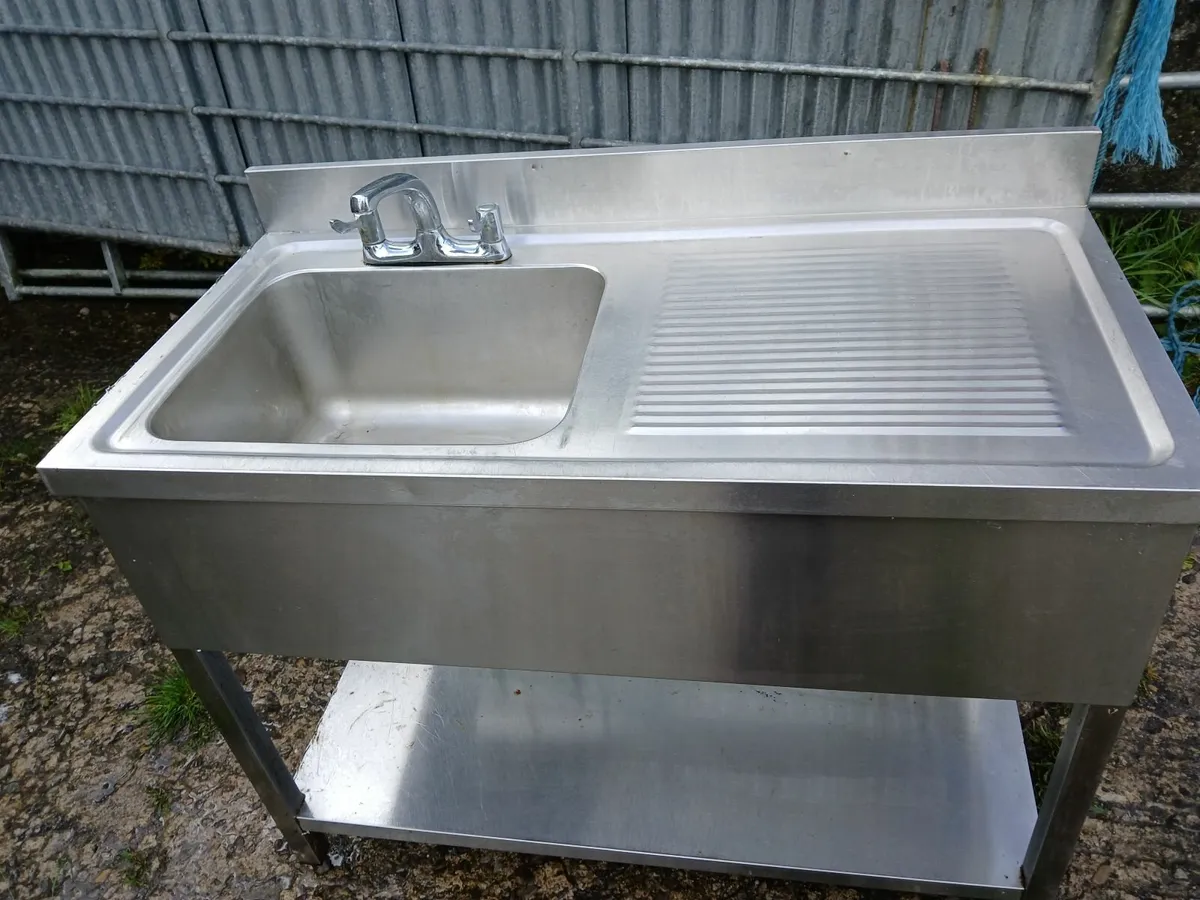 Stainless steel cabbinet sink unit complete - Image 4