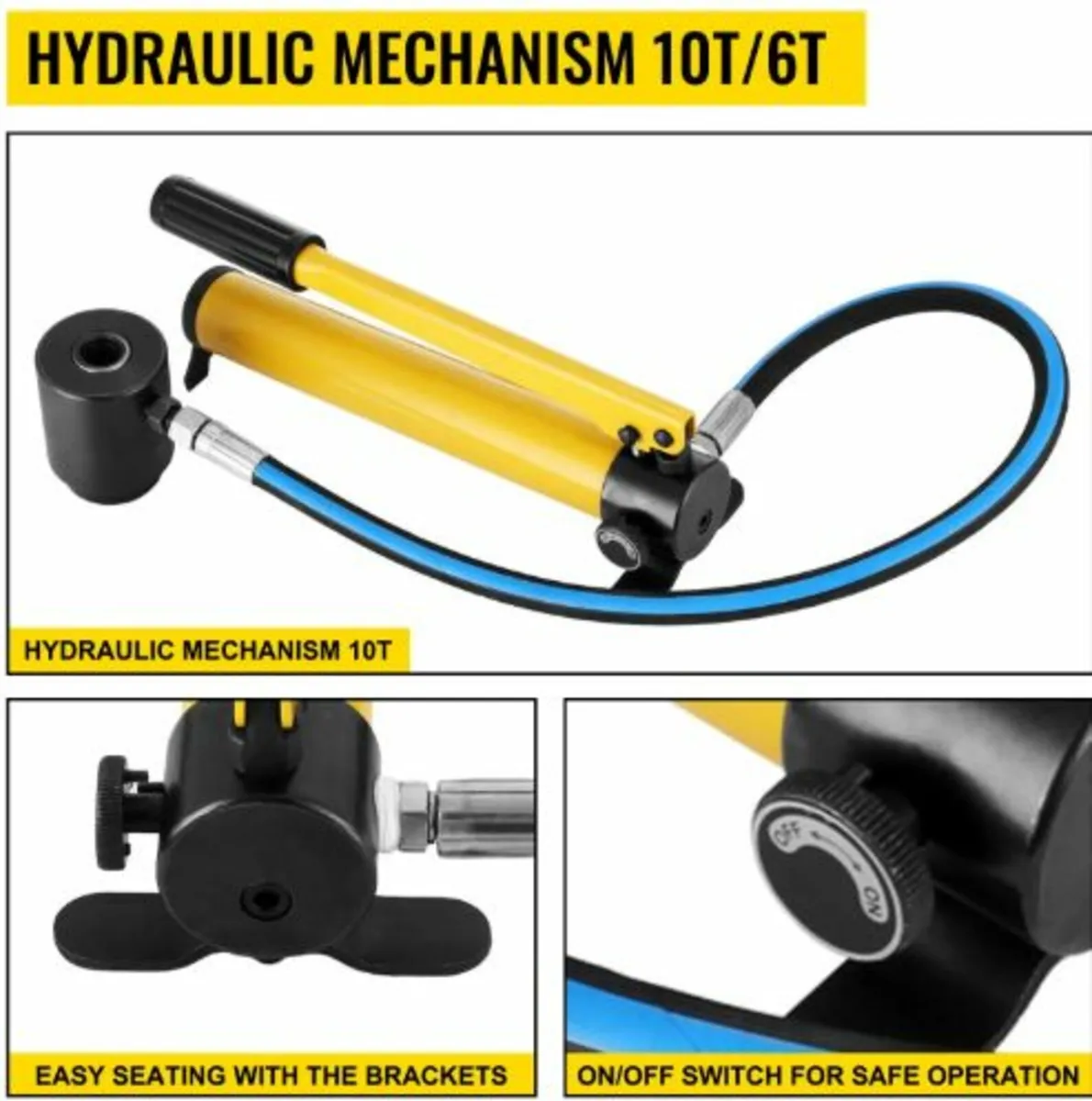 6 Die 10 Ton Hydraulic Knockout Punch 1.3 cm - Image 2