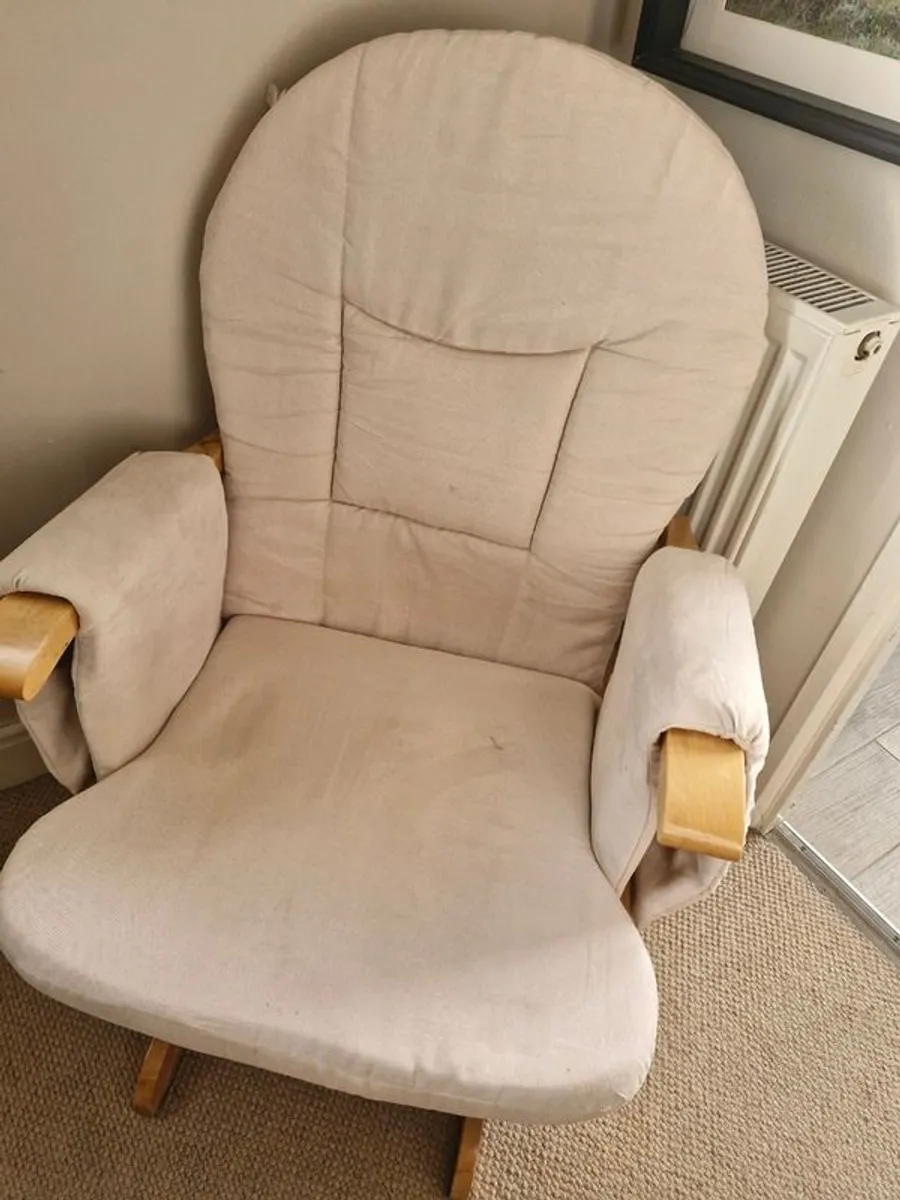 Nursery rocking chair and foot stool - Image 2