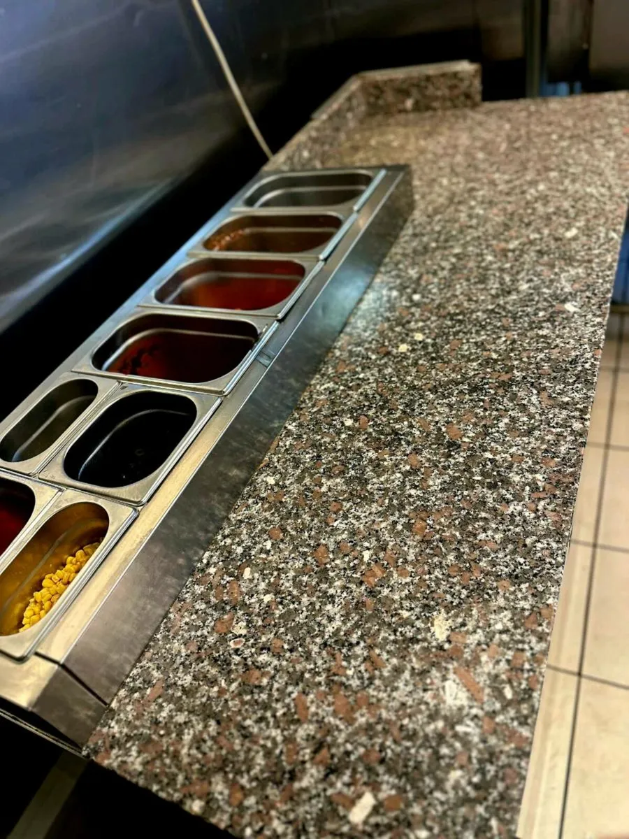 Commercial 2 Door Granite Top Prep Fridge / - Image 2