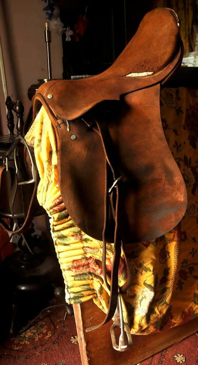 Vintage Equestrian Leather Saddle - Image 3