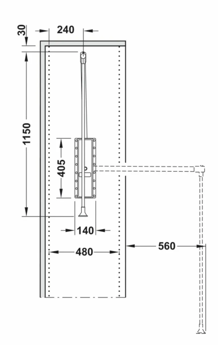 HAFELE Pull Down Wardrobe Rail - Image 4