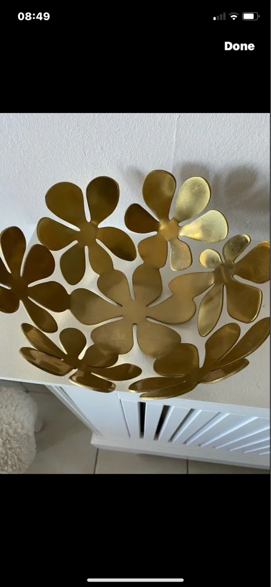 Vintage Brass Fruit Bowl - Image 2