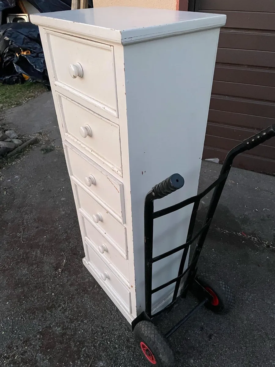 White pine tall boy chest of drawer - Image 4