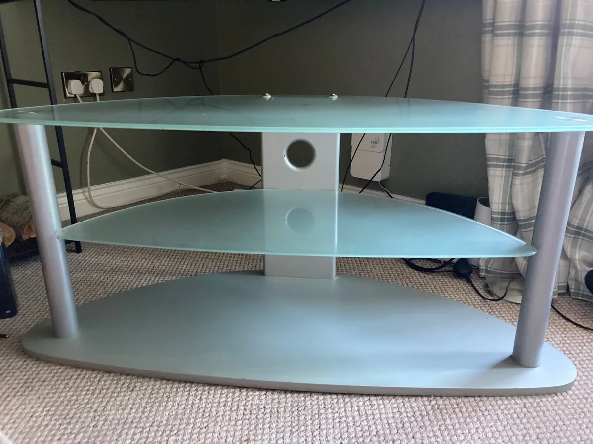 Glass corner TV stand - Image 2