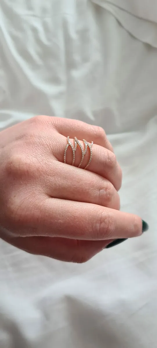 Rose Gold 14k Diamond Ring - Image 1