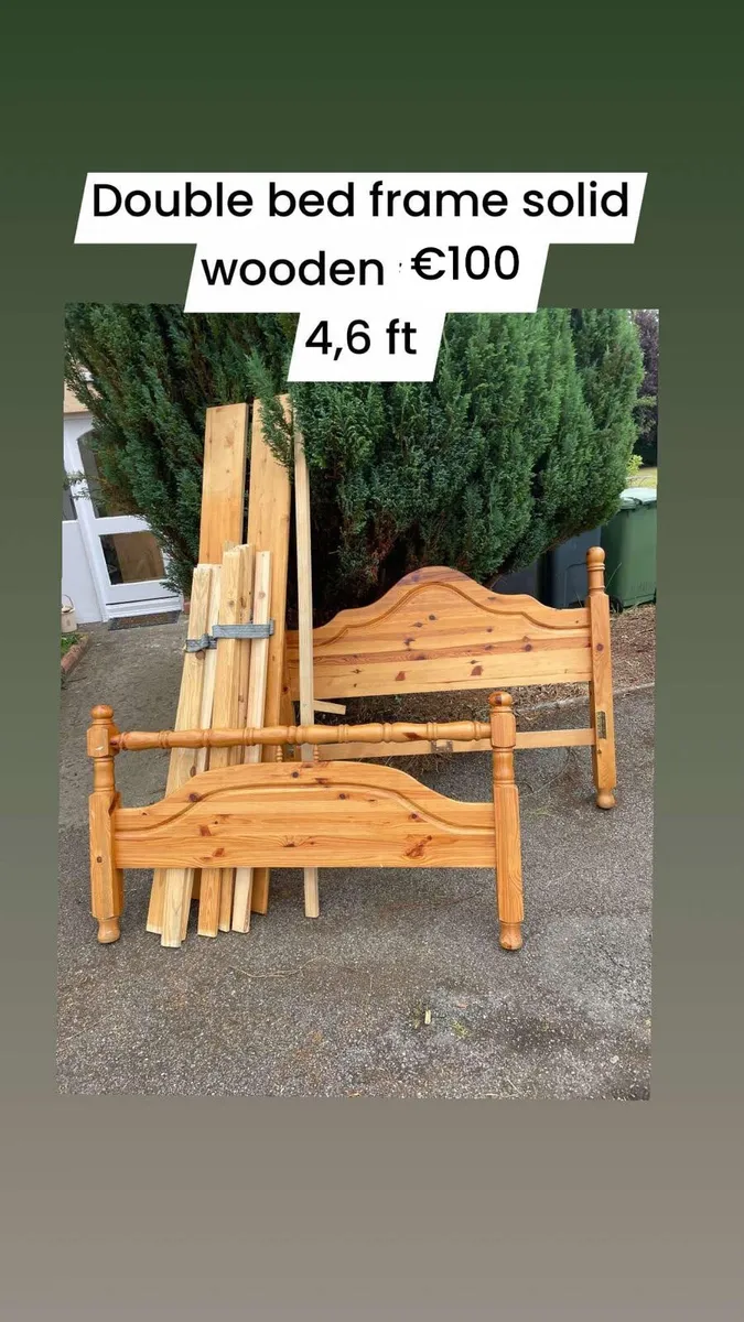 Double bed frame 4,6 ft - Image 3