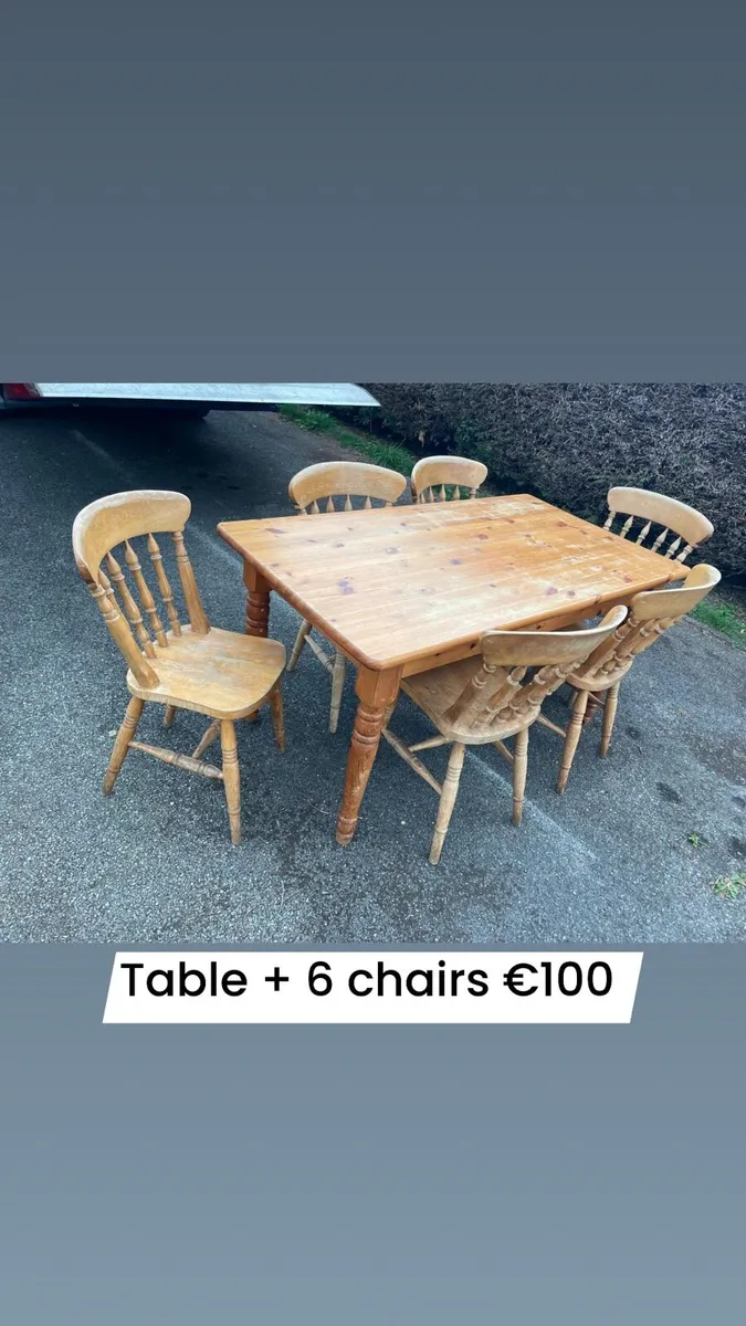 Table + 6 chairs for sale - Image 1