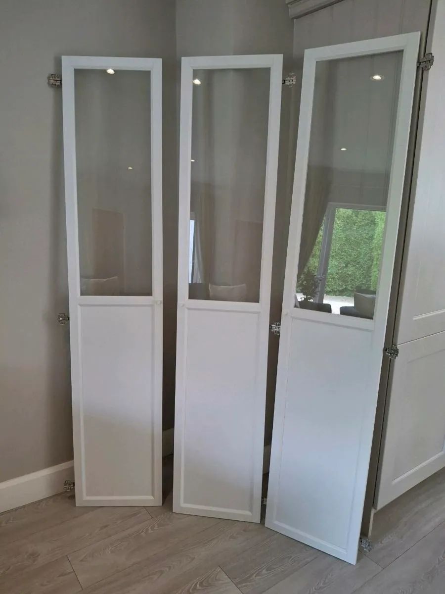 Ikea Oxberg glass/panel door x 3 - Image 1